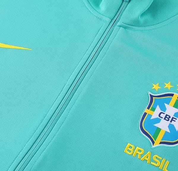 23/24 Brazil Green Full Zipper Jacket+Pants - Image 20