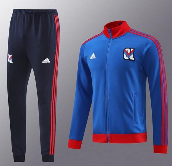23/24 Olympique Lyonnais Blue Lyon Blue Full Zipper Jacket+Pants - Image 11