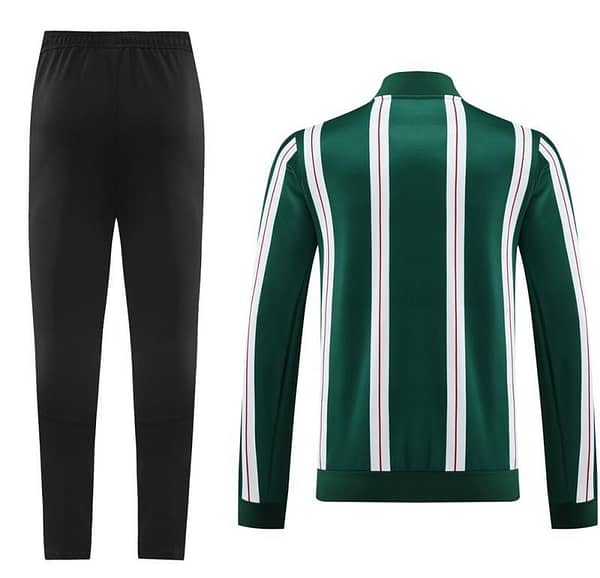 23/24 Manchester United Green White Stripe Full Zipper Jacket+Pants - Image 10