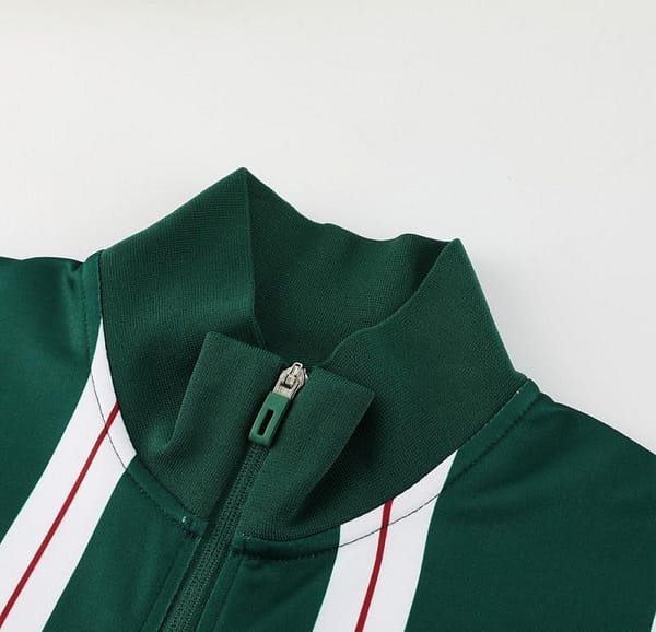 23/24 Manchester United Green White Stripe Full Zipper Jacket+Pants - Image 22