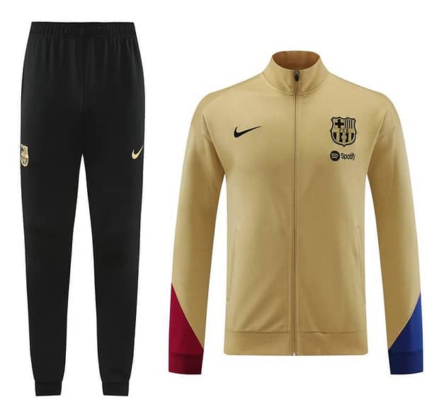 23/24 Barcelona khaki Full Zipper Jacket+Pants - Image 20