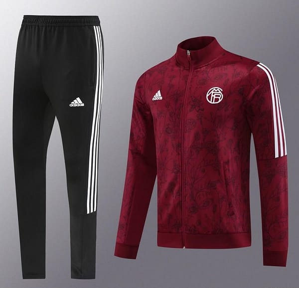 23/24 Bayern Munich Wine Full Zipper Jacket+Pants - Image 13