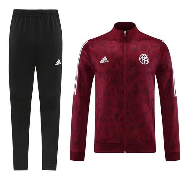 23/24 Bayern Munich Wine Full Zipper Jacket+Pants - Image 15