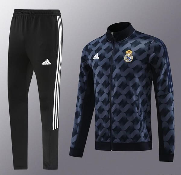 23/24 Real Madrid Black Full Zipper Jacket+Pants - Image 13