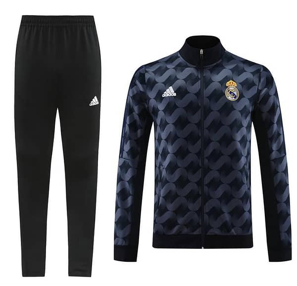23/24 Real Madrid Black Full Zipper Jacket+Pants - Image 15
