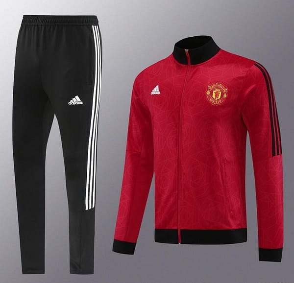 23/24 Manchester United Red Full Zipper Jacket+Pants - Image 13