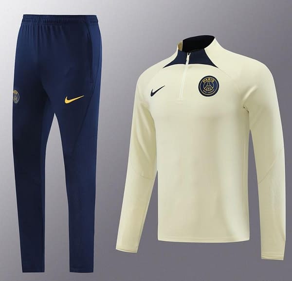 23/24 PSG Yellow Half Zipper Jacket+Pants - Image 14