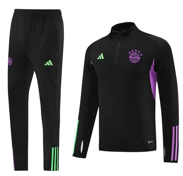 23/24 Bayern Munich Black Half Zipper Jacket+Pants