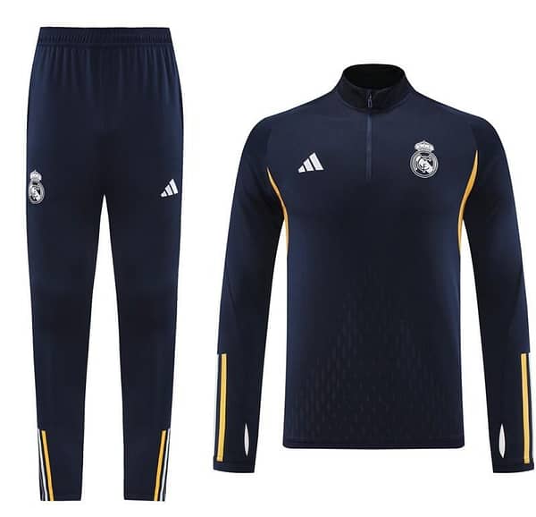 23/24 Real Madrid Navy Half Zipper Jacket+Pants - Image 16