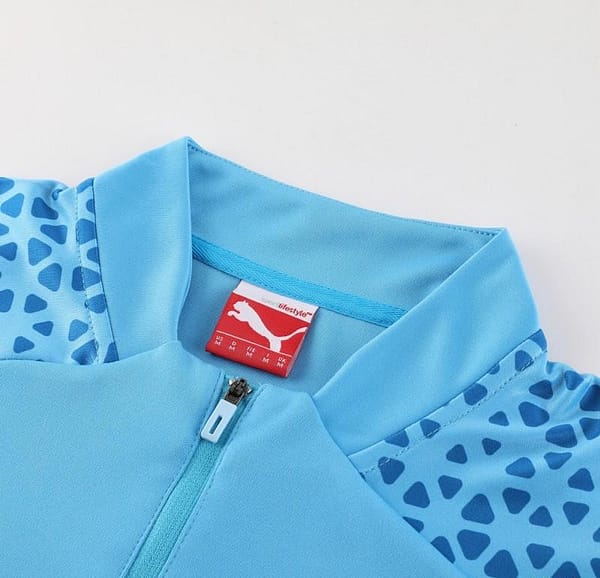 23/24 Manchester City Blue Half Zipper Jacket+Pants - Image 4