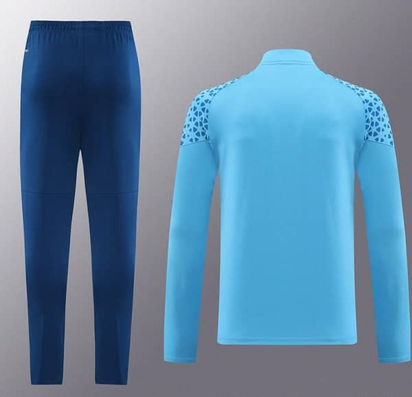 23/24 Manchester City Blue Half Zipper Jacket+Pants - Image 12