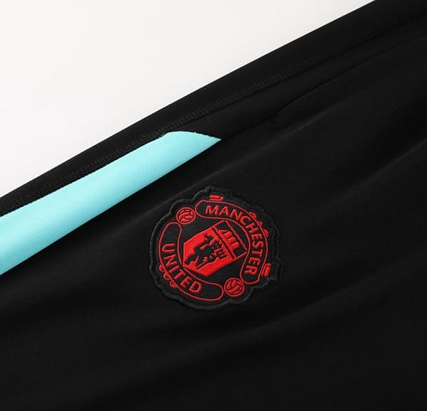23/24 Manchester United Black Half Zipper Jacket+Pants - Image 11