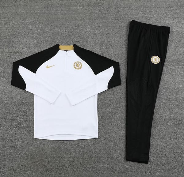 23/24 Chelsea White  Half Zipper Jacket+Pants - Image 2