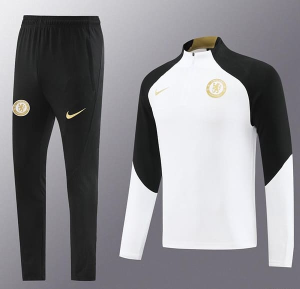 23/24 Chelsea White  Half Zipper Jacket+Pants - Image 22