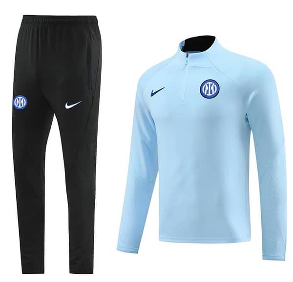 23/24 Inter Milan Light Blue Half Zipper Jacket+Pants