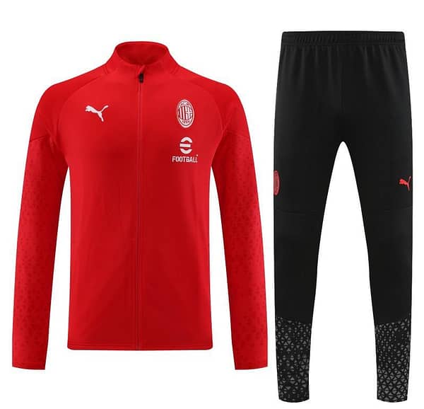 23/24 AC Milan Red Half Zipper Jacket +Pants