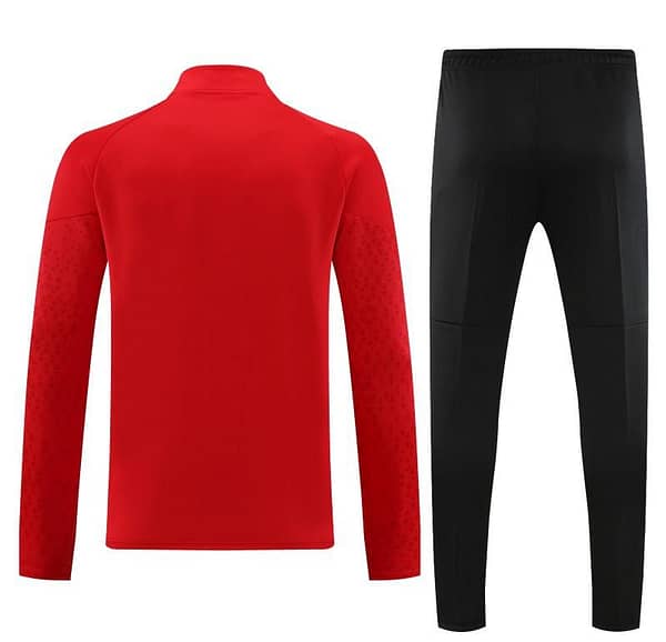 23/24 AC Milan Red Half Zipper Jacket +Pants - Image 8