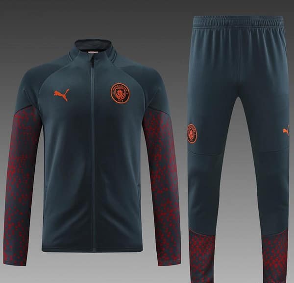 23/24 Manchester City Grey Full Zipper Jacket+Pants