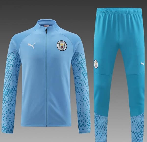 23/24 Manchester City Blue Full Zipper Jacket+Pants