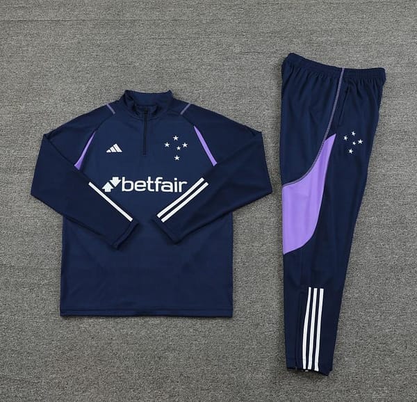 23/24 Cruzeiro Navy Half Zipper Jacket +Pants - Image 7