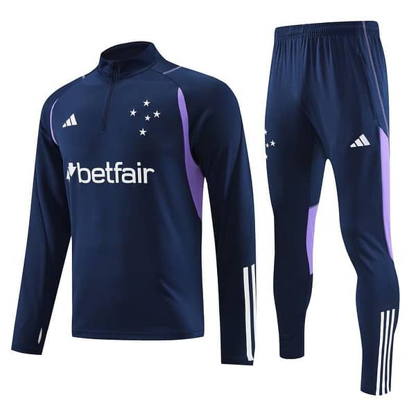 23/24 Cruzeiro Navy Half Zipper Jacket +Pants - Image 9