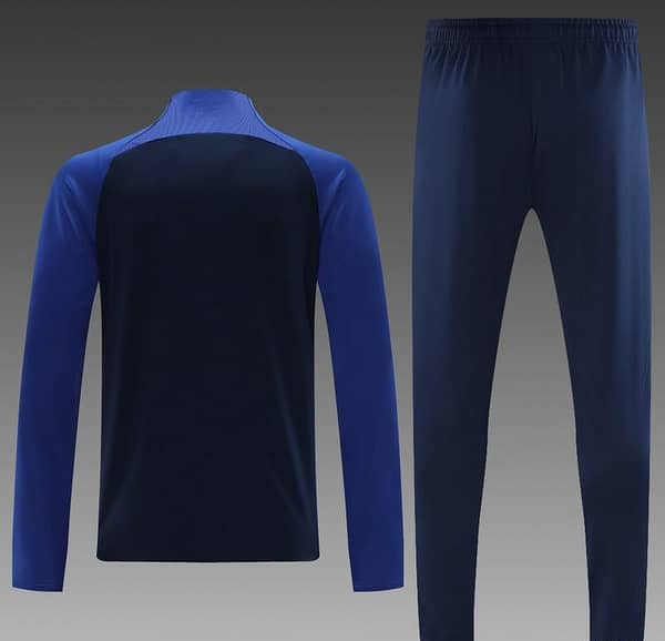 23/24 Al-Nassr Black/Blue Half Zipper Jacket +Pants - Image 9
