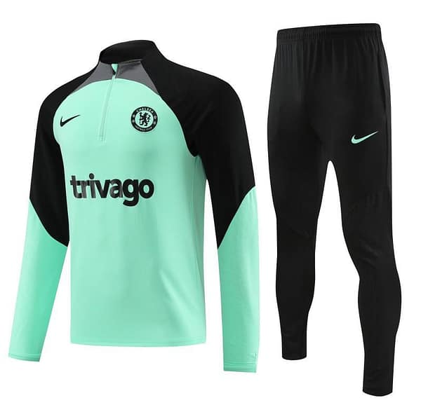 23/24 Chelsea Green/Black Half Zipper Jacket+Pants