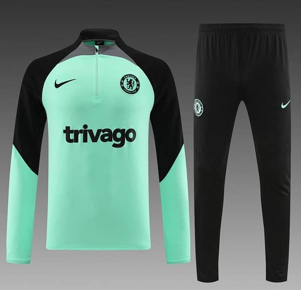 23/24 Chelsea Green/Black Half Zipper Jacket+Pants - Image 8