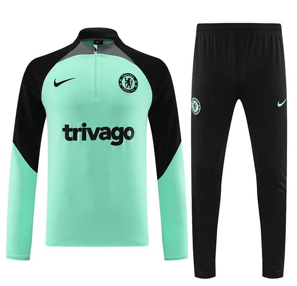 23/24 Chelsea Green/Black Half Zipper Jacket+Pants - Image 9