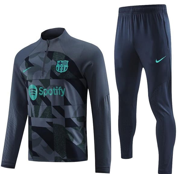 23/24 Barcelona Grey Half Zipper Jacket+Pants