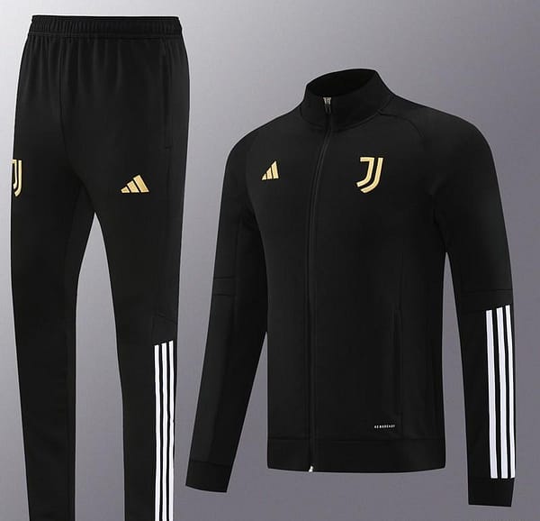 23/24 Juventus Black Full Zipper Jacket+Pants - Image 10