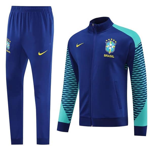 23/24 Brazil Blue Full Zipper Jacket+Pants