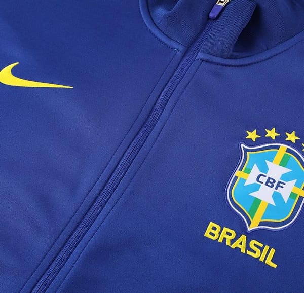 23/24 Brazil Blue Full Zipper Jacket+Pants - Image 3