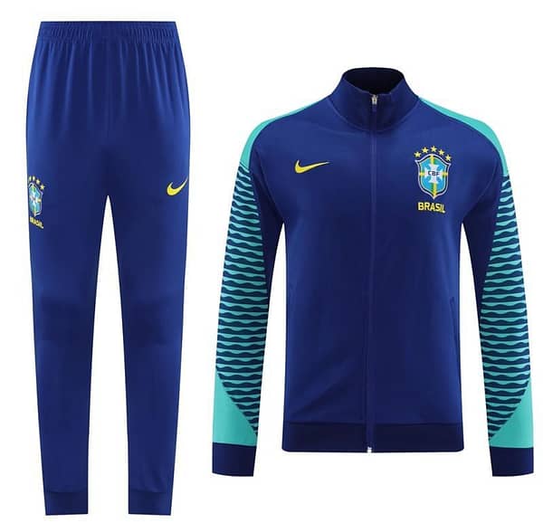 23/24 Brazil Blue Full Zipper Jacket+Pants - Image 13