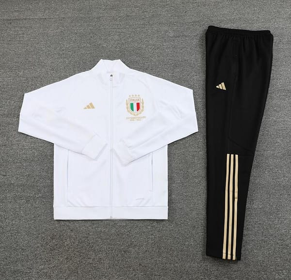 2023 Italy 125th Anniversary White Full Zipper Hooide Jacket+Pants - Image 20