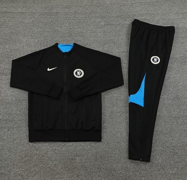 23/24 Chelsea Black Full Zipper Jacket+Pants - Image 6