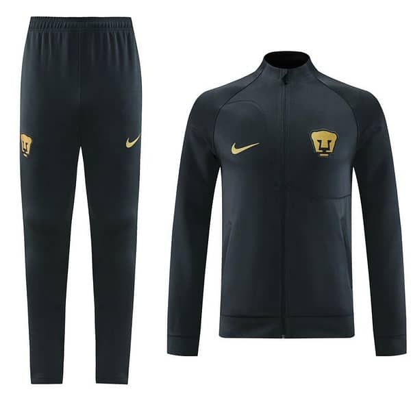 23/24 Pumas UNAM Black Full Zipper Jacket+Pants - Image 2