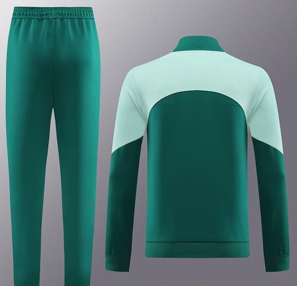 23/24 Adidas White/Green Full Zipper Hooide Jacket+Pants - Image 7