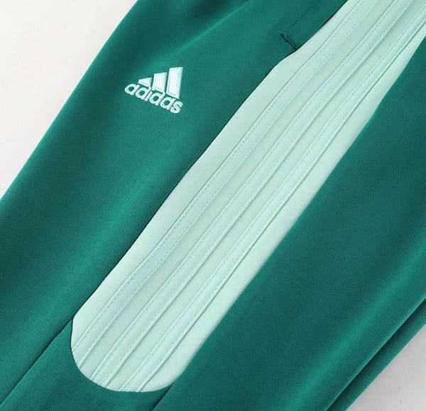 23/24 Adidas White/Green Full Zipper Hooide Jacket+Pants - Image 15