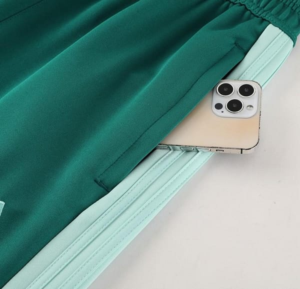 23/24 Adidas White/Green Full Zipper Hooide Jacket+Pants - Image 16