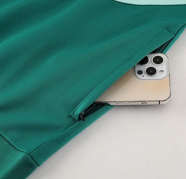 23/24 Adidas White/Green Full Zipper Hooide Jacket+Pants - Image 19