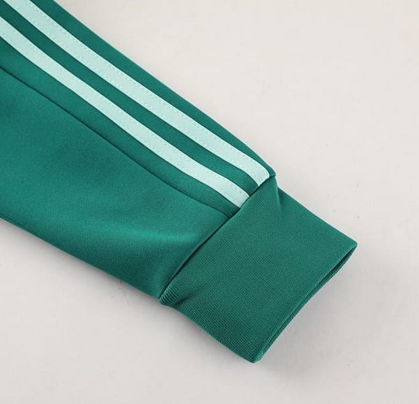 23/24 Adidas White/Green Full Zipper Hooide Jacket+Pants - Image 20