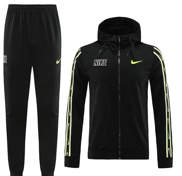 23/24 NIKE Black/Green Full Zipper Hooide Jacket+Pants - Image 22