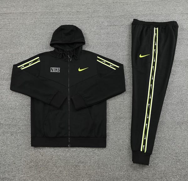 23/24 NIKE Black/Green Full Zipper Hooide Jacket+Pants - Image 23