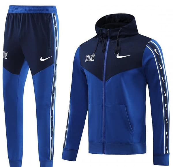 23/24 NIKE Black/Blue Full Zipper Hooide Jacket+Pants
