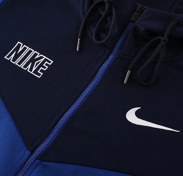 23/24 NIKE Black/Blue Full Zipper Hooide Jacket+Pants - Image 4