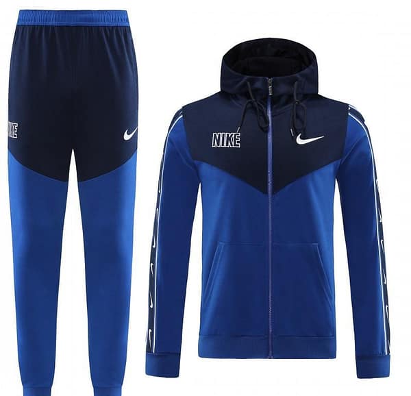 23/24 NIKE Black/Blue Full Zipper Hooide Jacket+Pants - Image 12