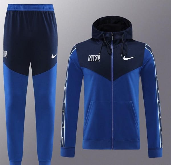 23/24 NIKE Black/Blue Full Zipper Hooide Jacket+Pants - Image 13