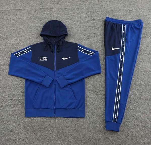 23/24 NIKE Black/Blue Full Zipper Hooide Jacket+Pants - Image 17