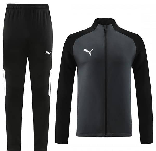 23/24 PUMA Black/Grey Full Zipper Hooide Jacket+Pants - Image 12
